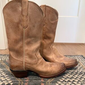 Tan Leather Heeled Boots